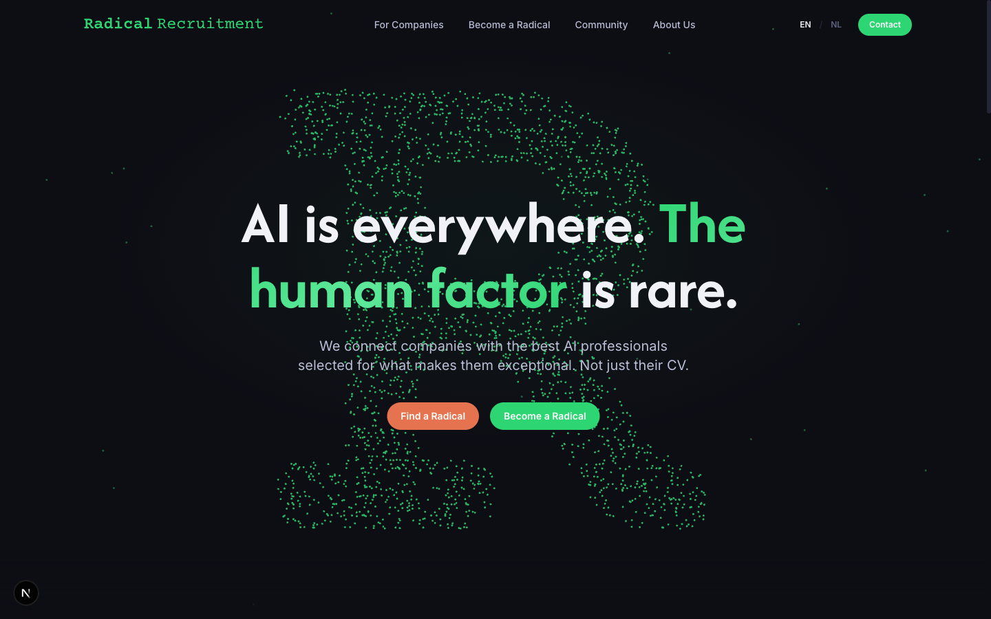 Radical Recruitment AI Stack screenshot